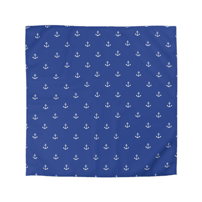 Blue Anchor Microfiber Duvet Cover