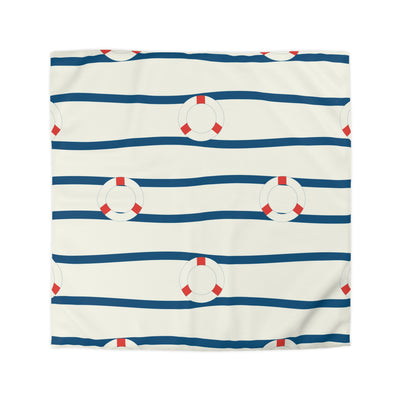 Buoy Stripe Microfiber Duvet Cover