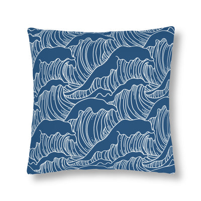 Blue Waves Outdoor Pillow