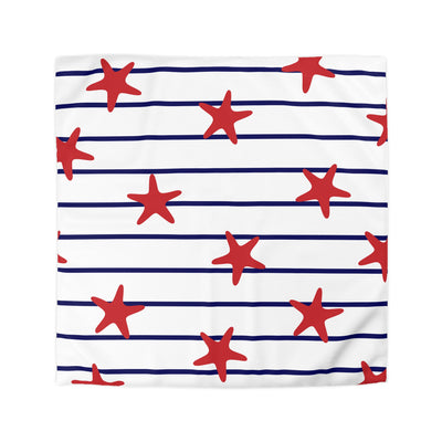 Starfish Stripe Microfiber Duvet Cover