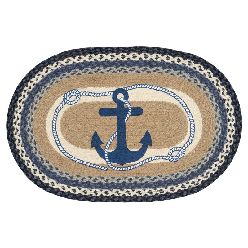 Anchor Harbor Oval Patch Rug