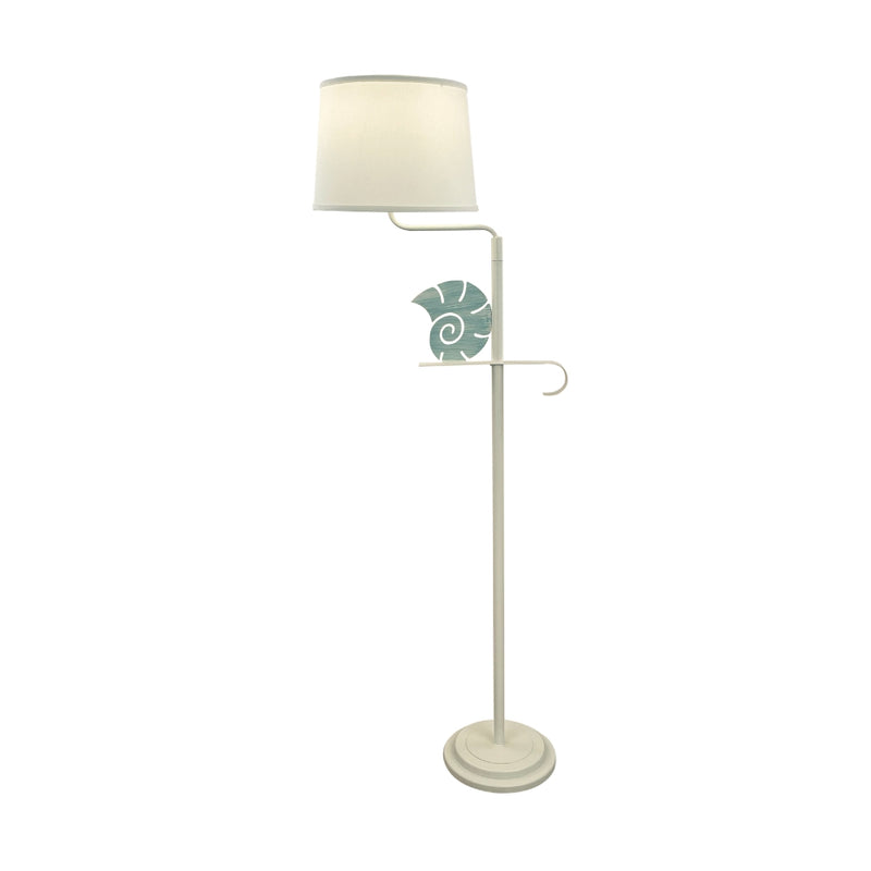 Covered Cove Snail Shell Iron Swing Arm Floor Lamp