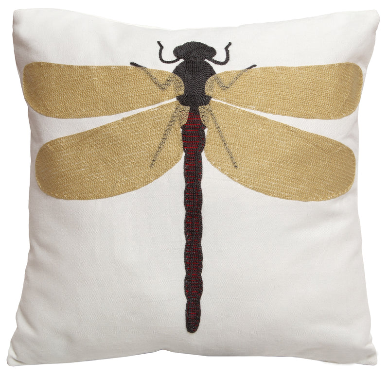 Golden Dragonfly Pillow