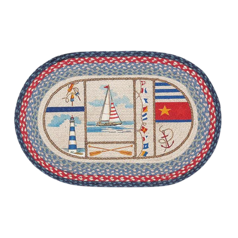 Nautical Dream Oval Patch Rug