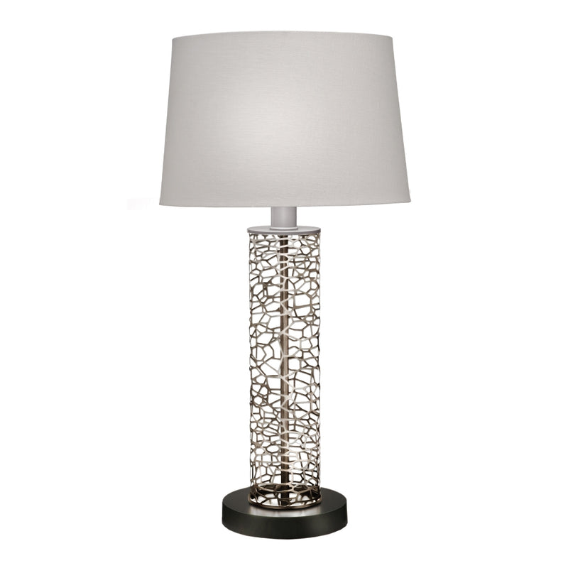 Silver Honeycomb Table Lamp