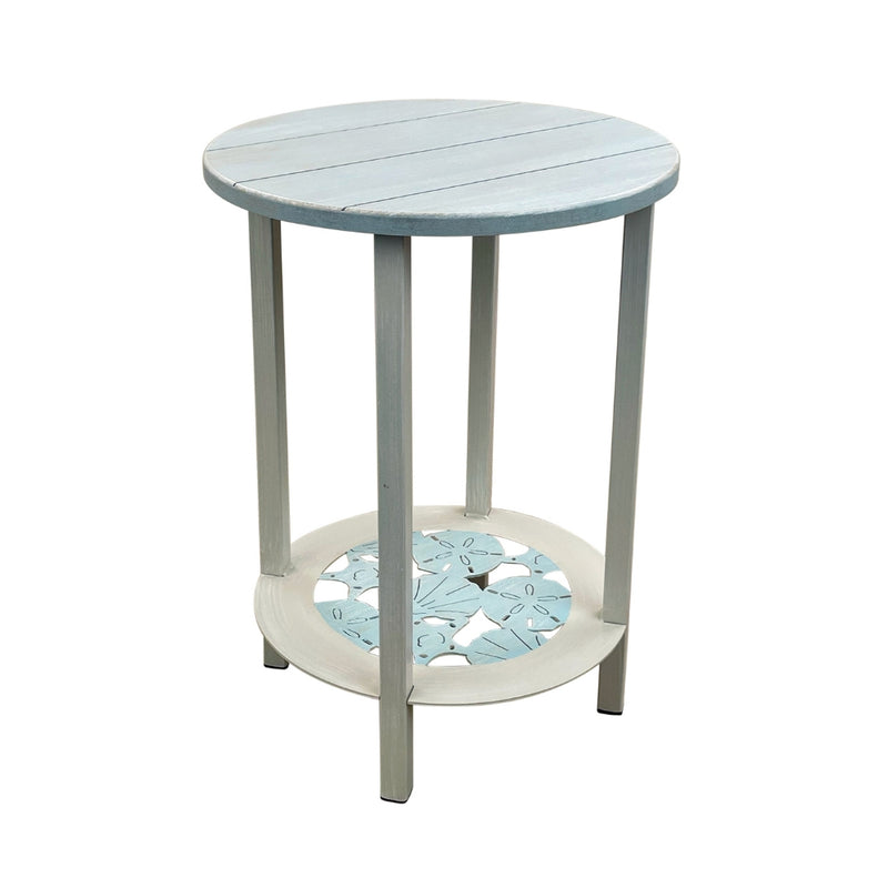 Weathered Shoreline Multi Shell Round End Table