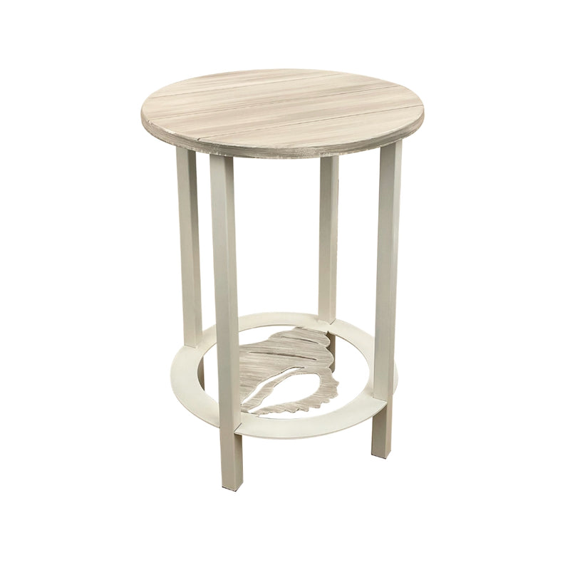 Weathered Shoreline Shell Round End Table