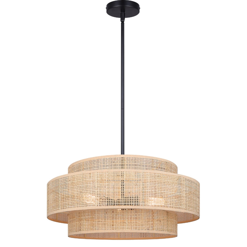 Rattan 3 Light Chandelier