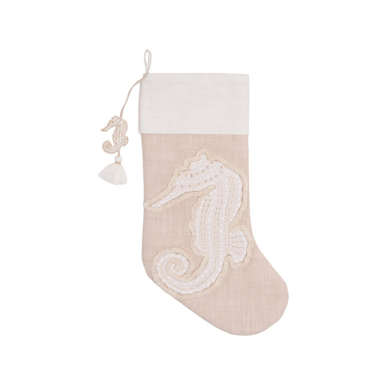 Golden Shores Seahorse Stocking