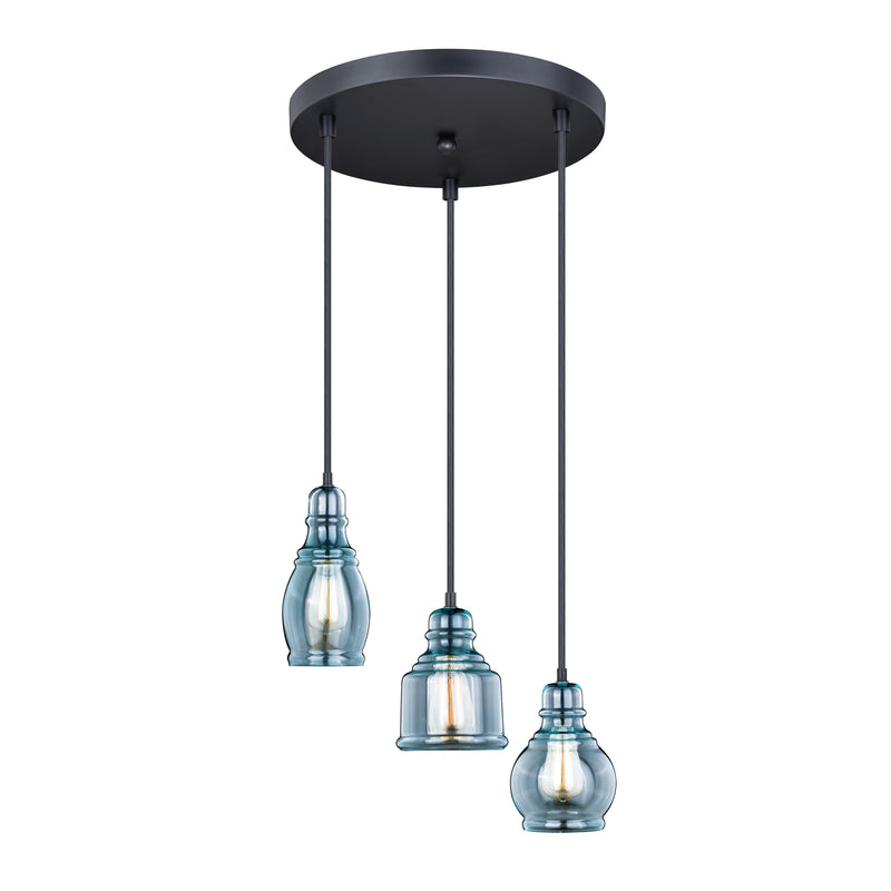 Rochelle 3-Light Assorted Mini Pendant - Oil Rubbed Bronze