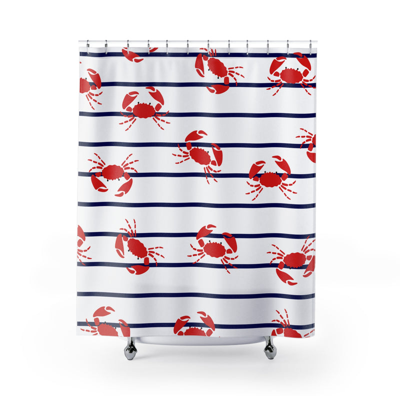 Crab Stripe Shower Curtain