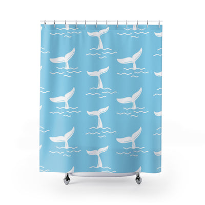 Whale Tail Shower Curtain