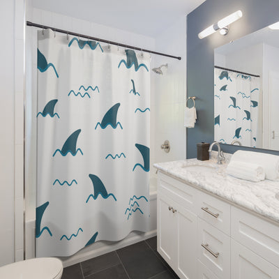 White Shark Shower Curtain