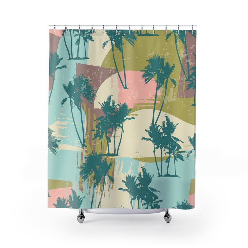 Tropical Palm Tree Shower Curtain