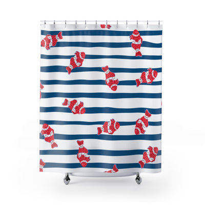 Nemo Fish Striped Shower Curtain