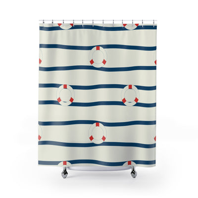 Buoy Stripe Shower Curtain