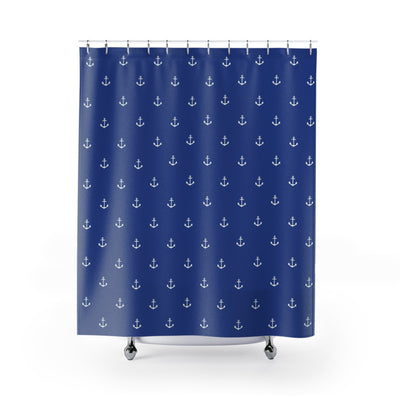 Blue Anchor Shower Curtain