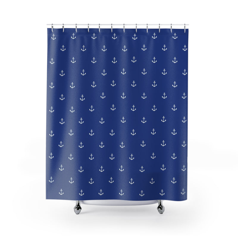Blue Anchor Shower Curtain