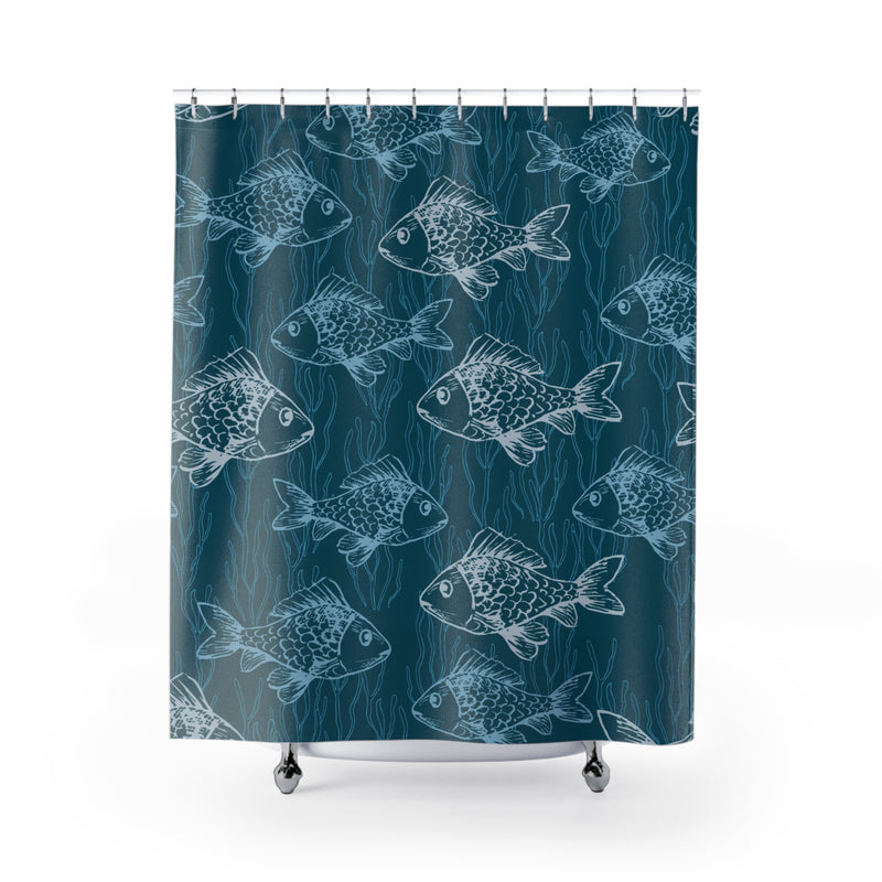 Blue Fin Shower Curtain