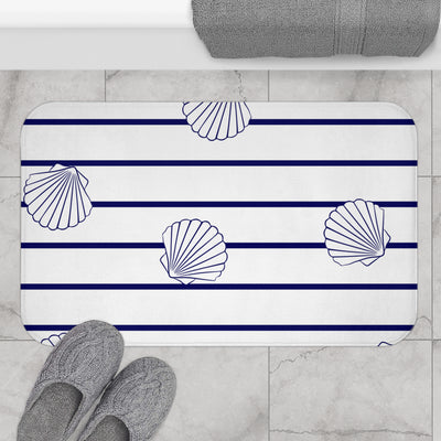 Clam Stripe Bath Mat