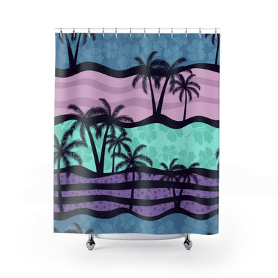 Vice Palm Tree Shower Curtain