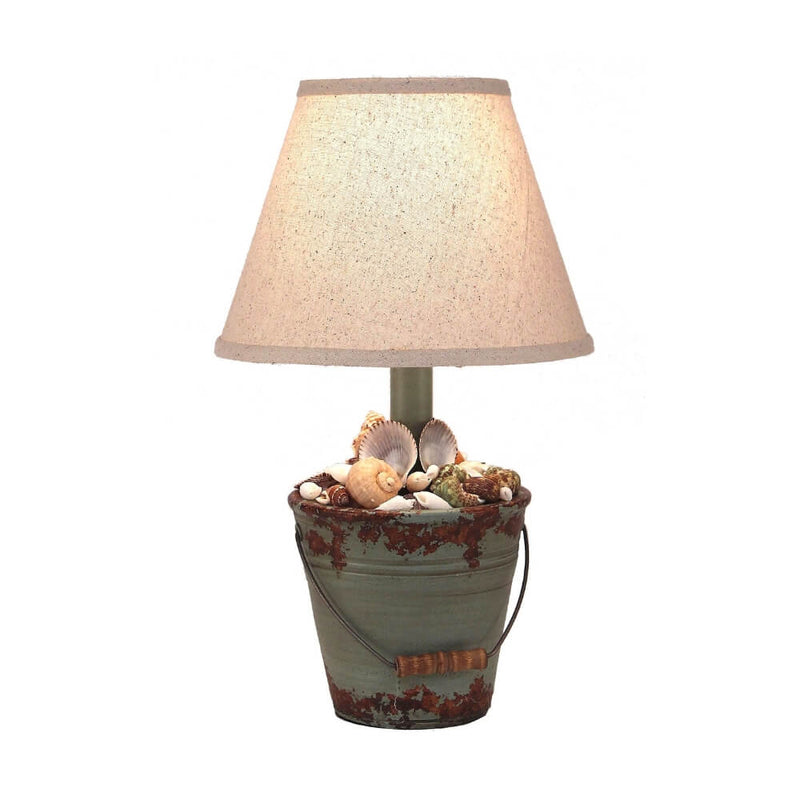Aged Iron Mini Bucket Accent Lamp