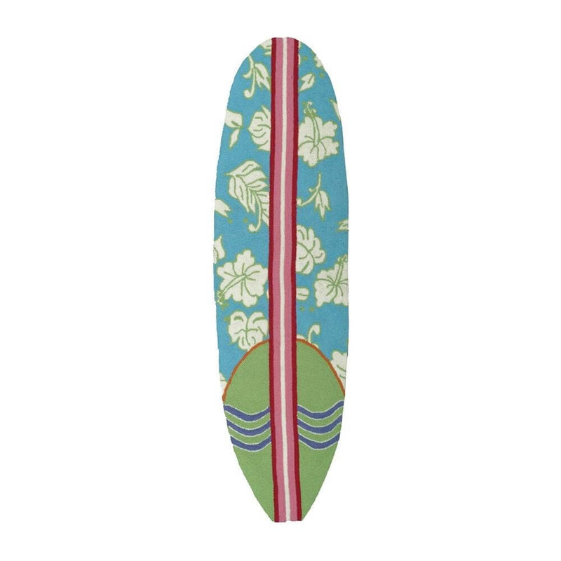 Aloha Surfboard Turquoise Rug