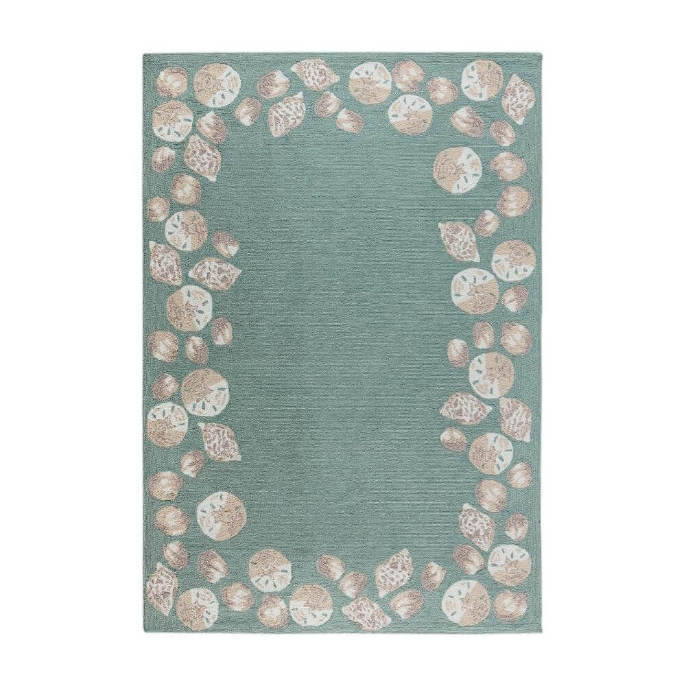 Aqua Sea Shell Rug – Coastal Place
