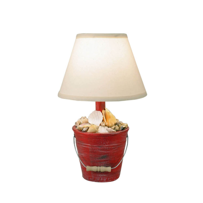 Cliff Cottage Shells Red Mini Lamp