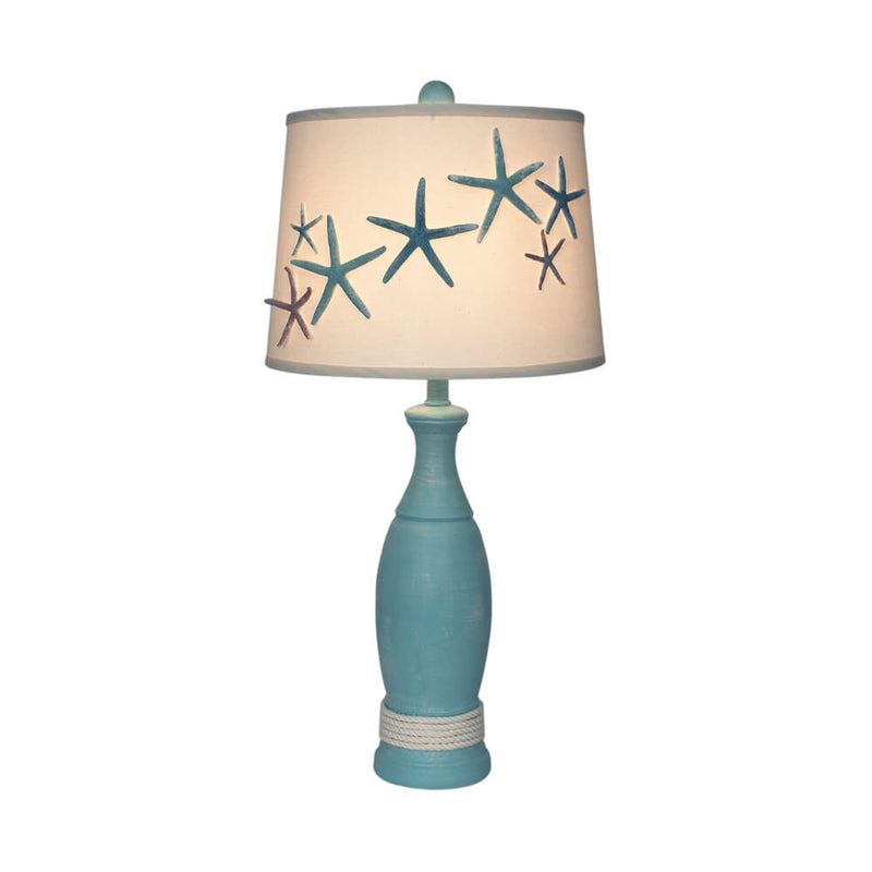 Coastal Starfish Turquoise Lamp