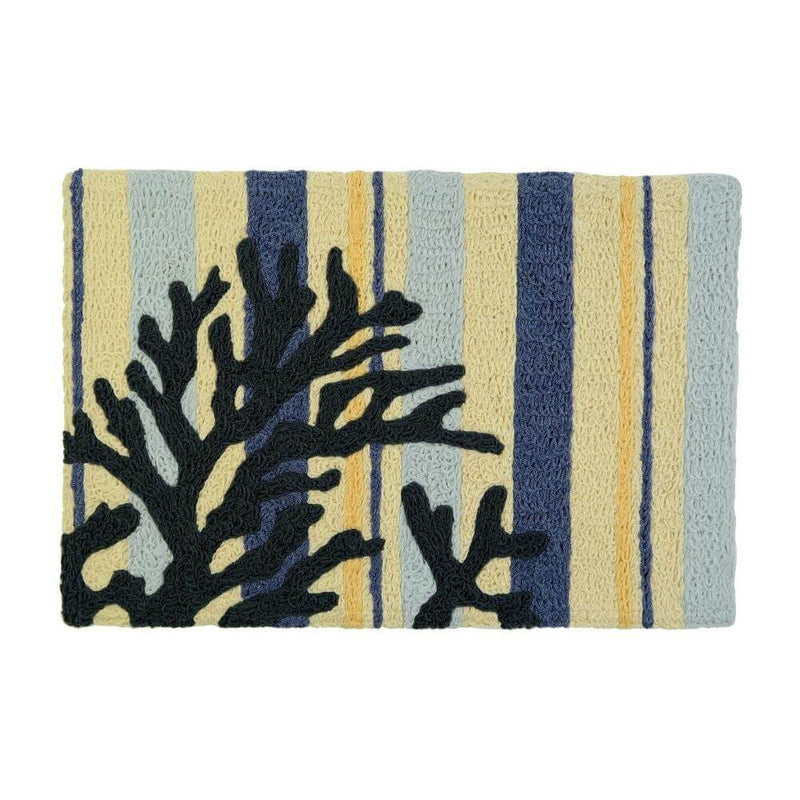 Coral and Stripes Indoor/Outdoor Rug