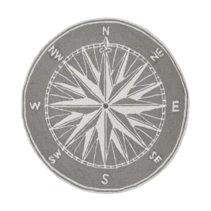 Grey Compass Rug