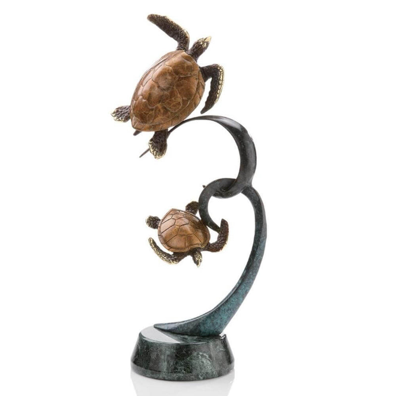 Intertwined Turtles Sculpture