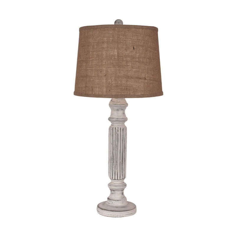 Nature White Ribbed Table Lamp