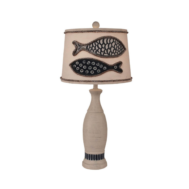 Navy Fish Duo Table Lamp