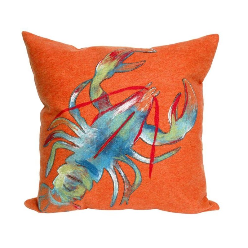 Orange Lobster Pillow