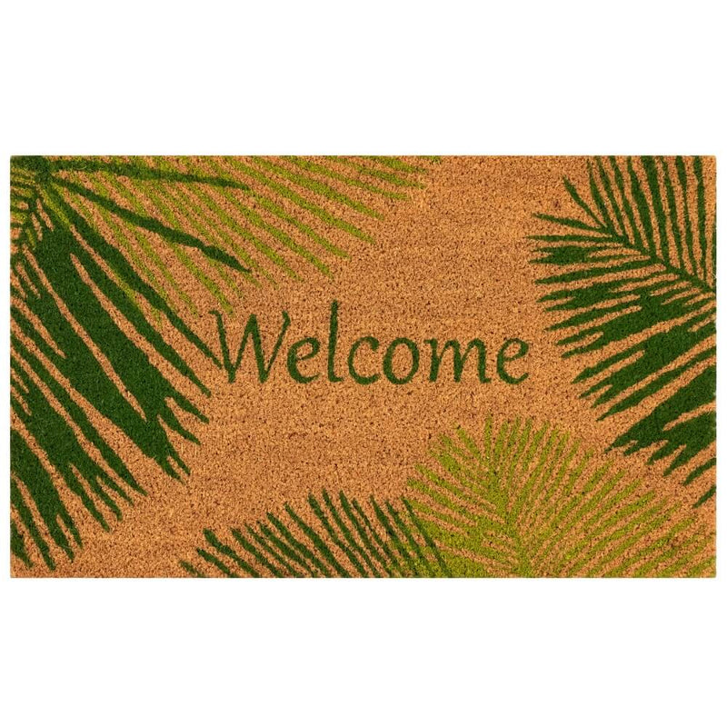 Palm Border Welcome Mat