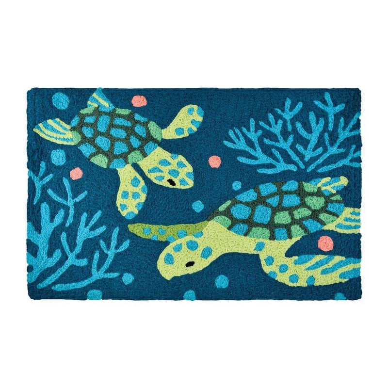 Sea Turtle Swim Indoor/Outdoor Rug