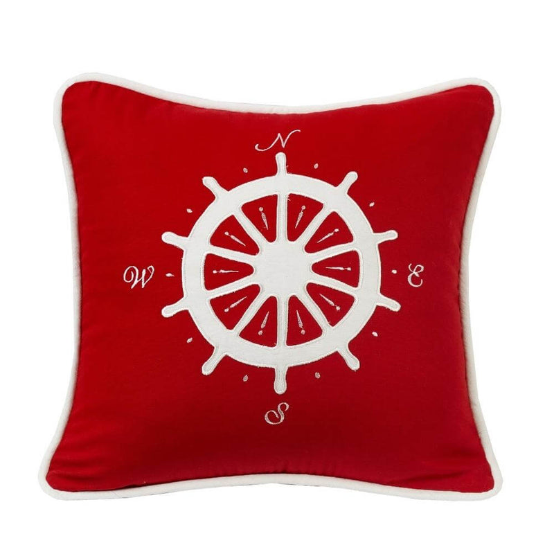Set Sail Compass Accent Pillow