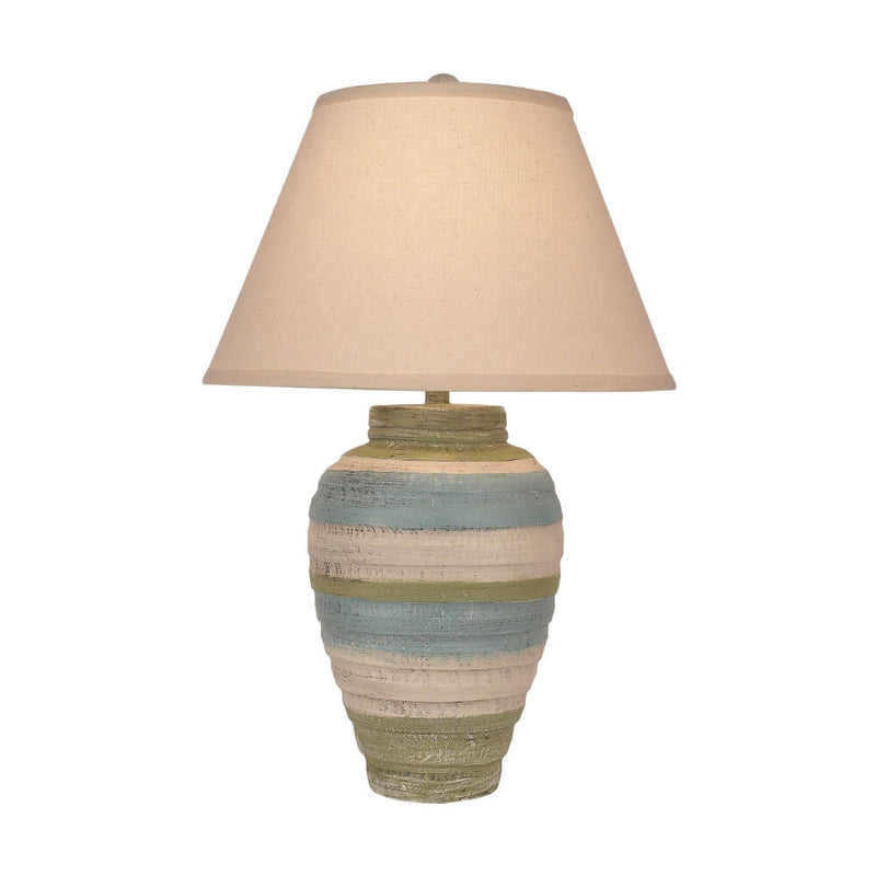 Summer Stripe Pottery Table Lamp
