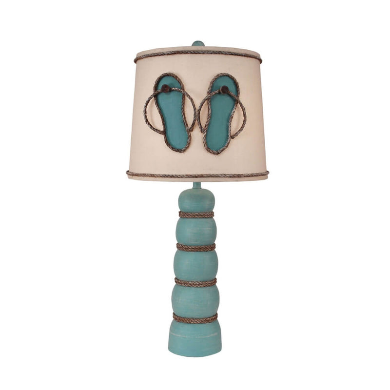Turquoise Flip Flops Table Lamp