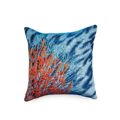 Vibrant Coral Throw Pillow