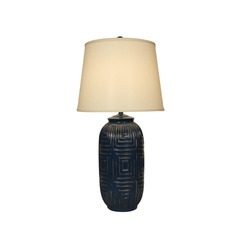 Vintage Denim Portrait Accent Lamp