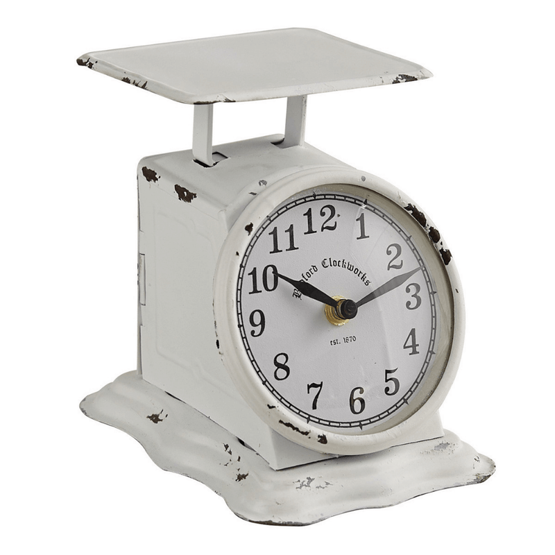 White Postage Scale Clock (7689377775848)