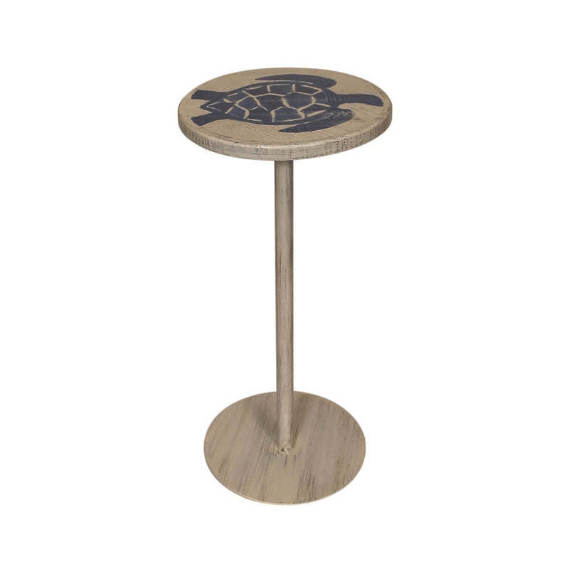 Wooden Turtle Round Drink Table